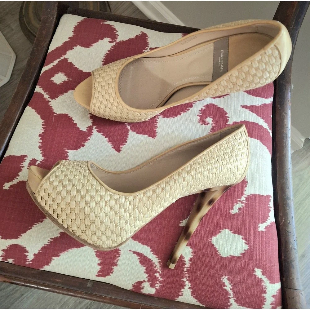 Baldan Venezia Platform Peep Toe Pumps Stiletto Heels Italy 39.5 US 9 $470